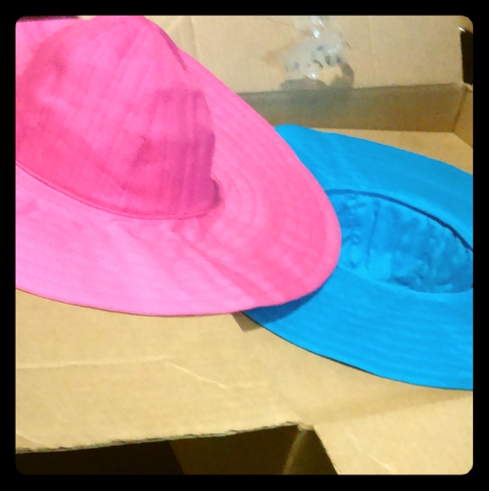 Two J Peterman hats